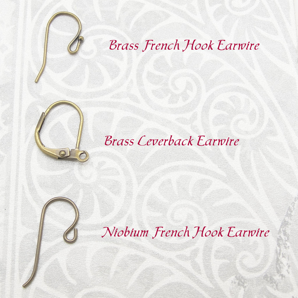 brass french hook leverback niobium french hook choice