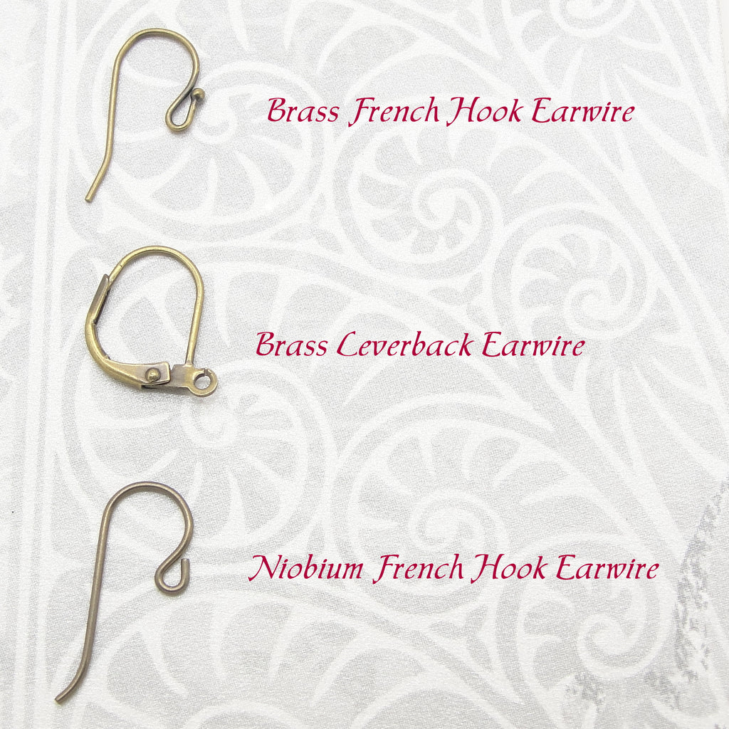 brass and niobium earwire choices