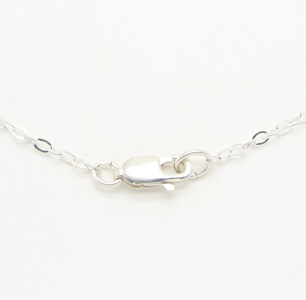 Small Link Sterling Silver Necklace Chain in Choice of Length in Solid 925 lobster claw clasp