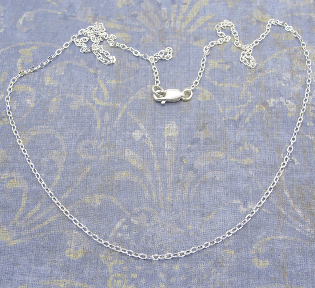 Small Link Sterling Silver Necklace Chain in Choice of Length in Solid 925 whole